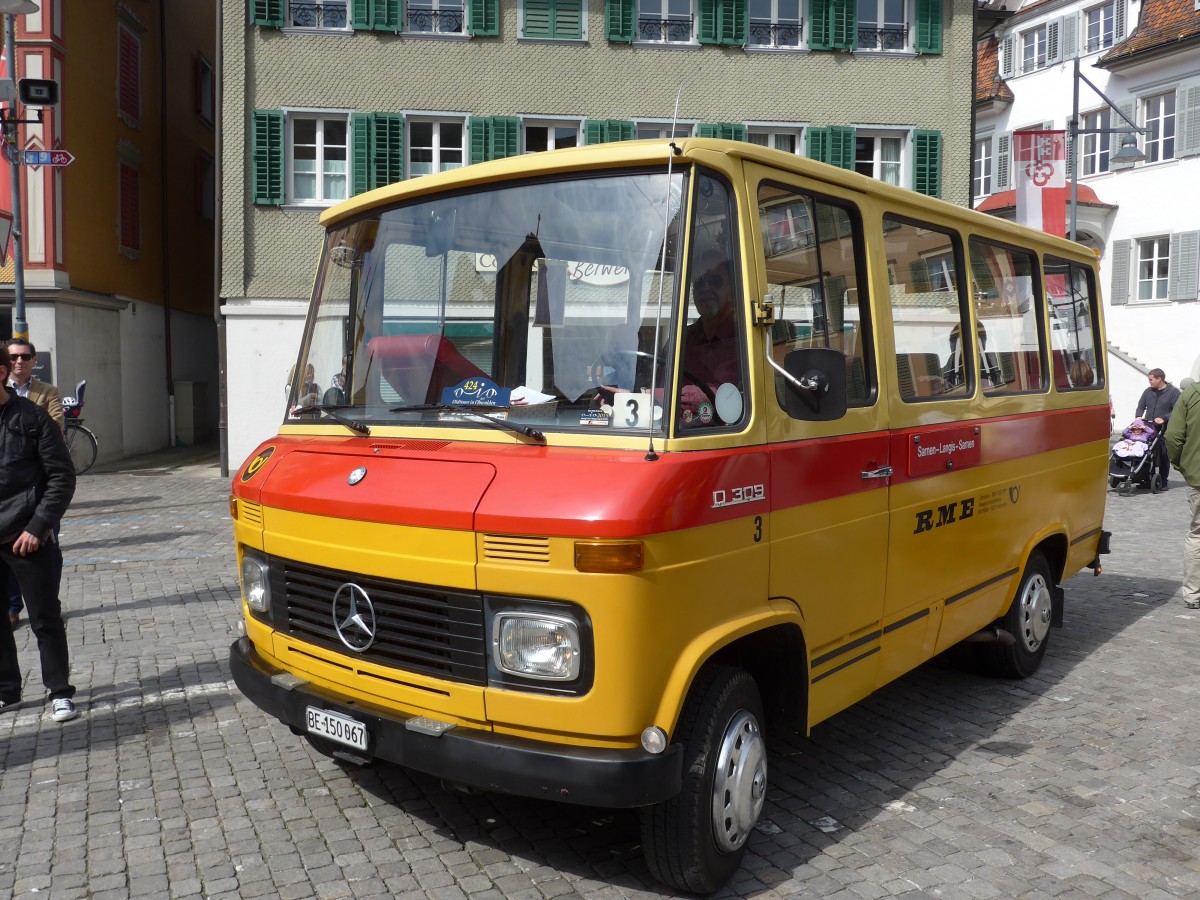 (160'909) - Scheidegger, Sch�nb�hl - Nr. 3/BE 150'067 - Mercedes (ex M�ller, Ennetmoos Nr. 3; ex Berwert, Stalden; ex Privat) am 24. Mai 2015 in Sarnen, OiO