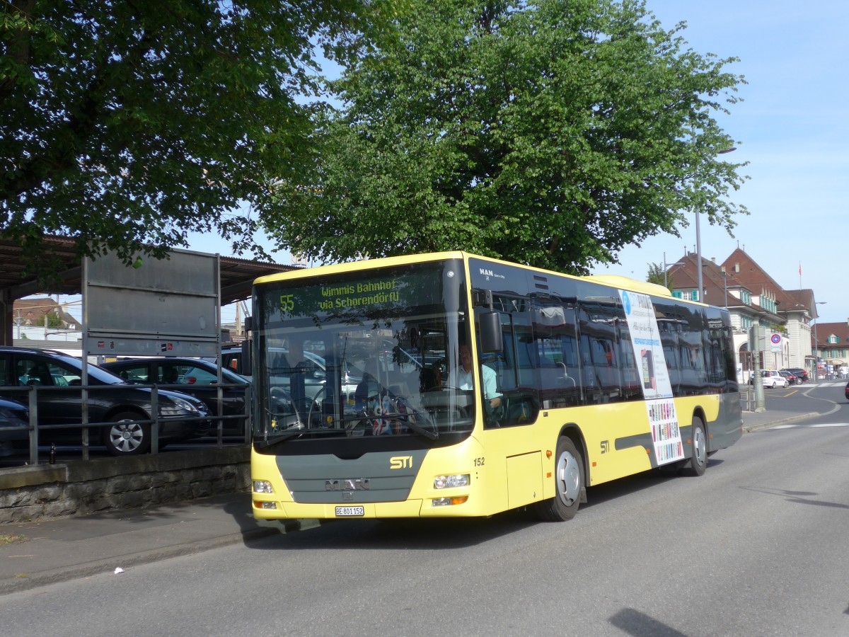 (161'579) - STI Thun - Nr. 152/BE 801'152 - MAN am 31. Mai 2015 bei der Schiffl�ndte Thun