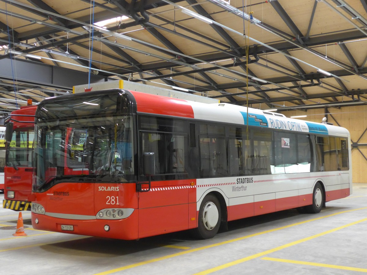 (161'677) - SW Winterthur - Nr. 281/ZH 719'281 - Solaris am 31. Mai 2015 in Winterthur, Depot Gr�zefeld