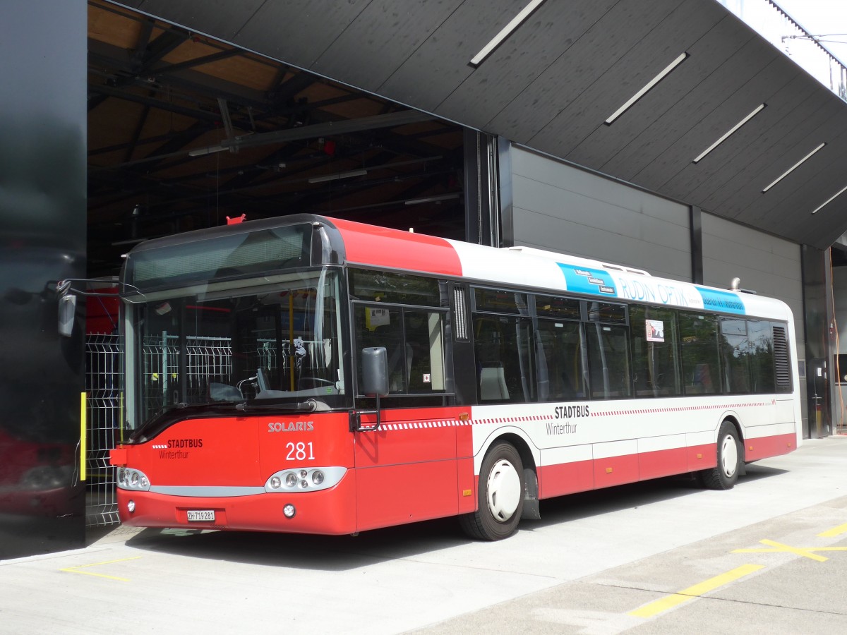 (161'683) - SW Winterthur - Nr. 281/ZH 719'281 - Solaris am 31. Mai 2015 in Winterthur, Depot Gr�zefeld