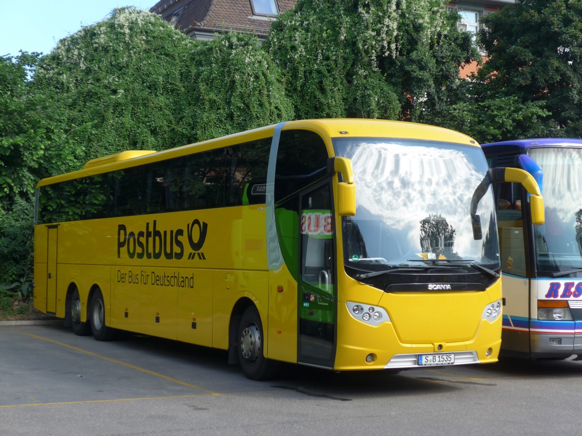 (161'748) - Aus Deutschland: Binder, Stuttgart - S-B 1535 - Scania/Lahden am 6. Juni 2015 in Z�rich, Sihlquai
