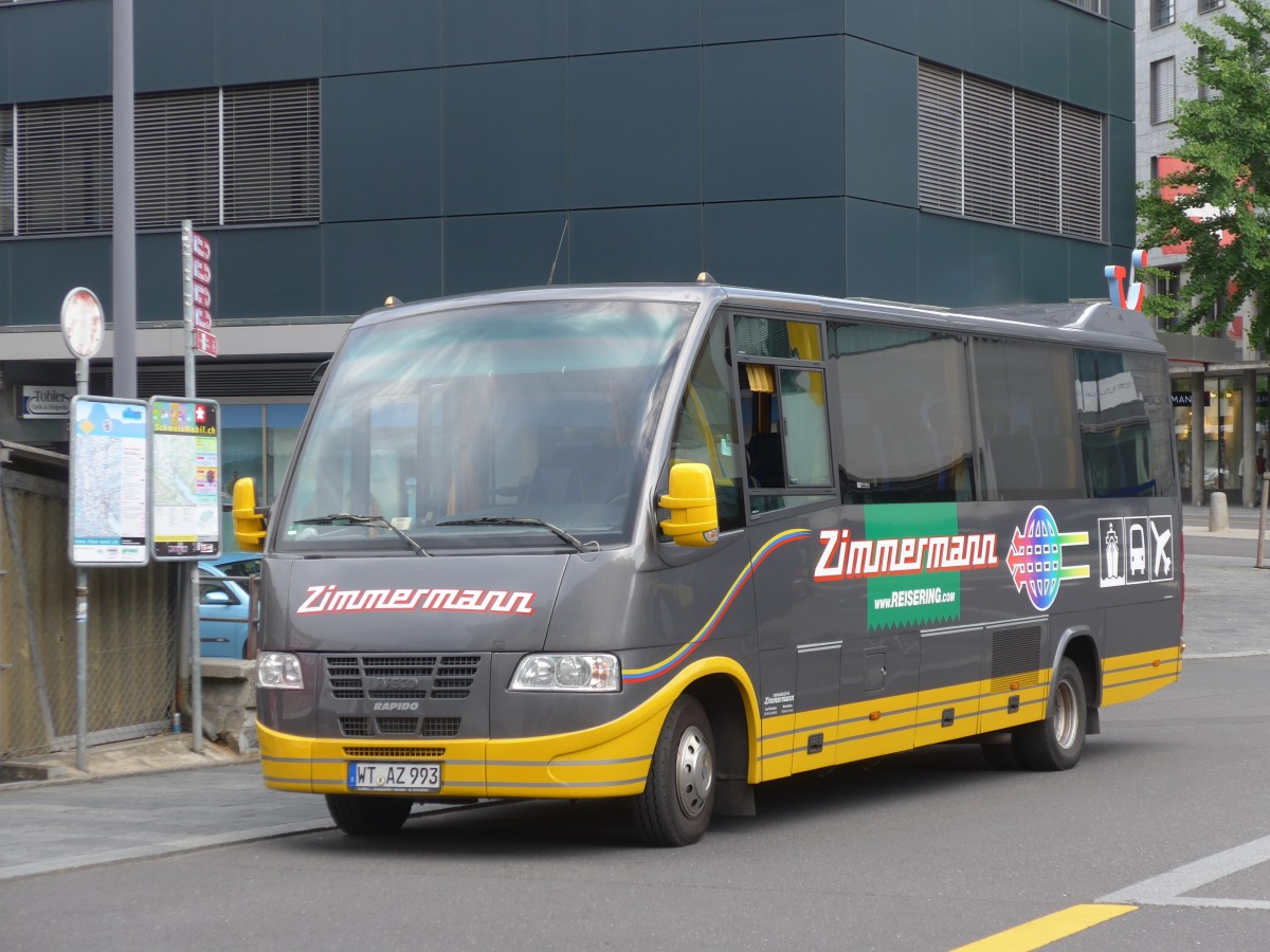 (162'159) - Aus Deutschland: Zimmermann, Bad S�ckingen - WT-AZ 993 - Mercedes am 14. Juni 2015 beim Bahnhof Thun