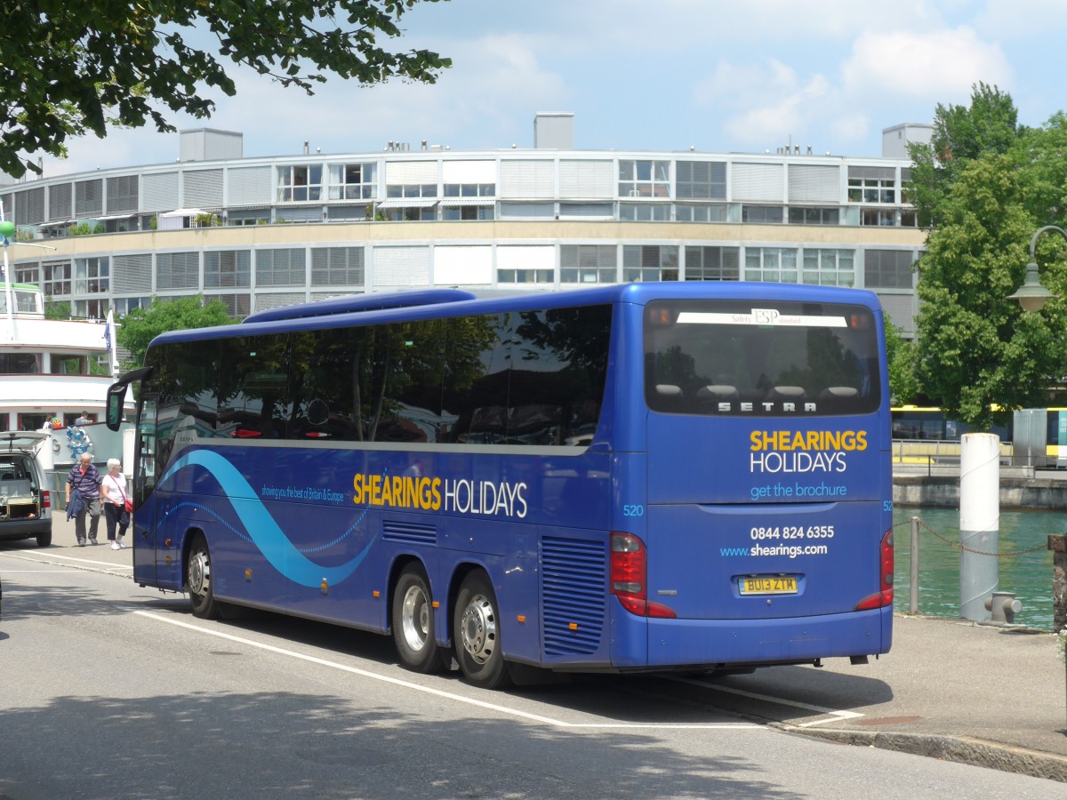 (162'176) - Aus England: Shearings, Wigan - Nr. 520/BU13 ZTM - Setra am 17. Juni 2015 bei der Schiffl�ndte Thun