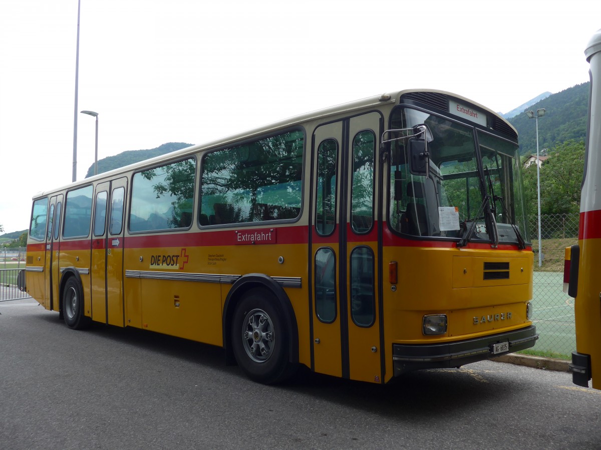 (162'201) - Gautschi, Suhr - AG 6835 - Saurer/T�scher (ex L�tscher, Neuheim Nr. 200; ex Cartek, Regensdorf; ex P 25'822) am 20. Juni 2015 in Aigle, Saurertreffen