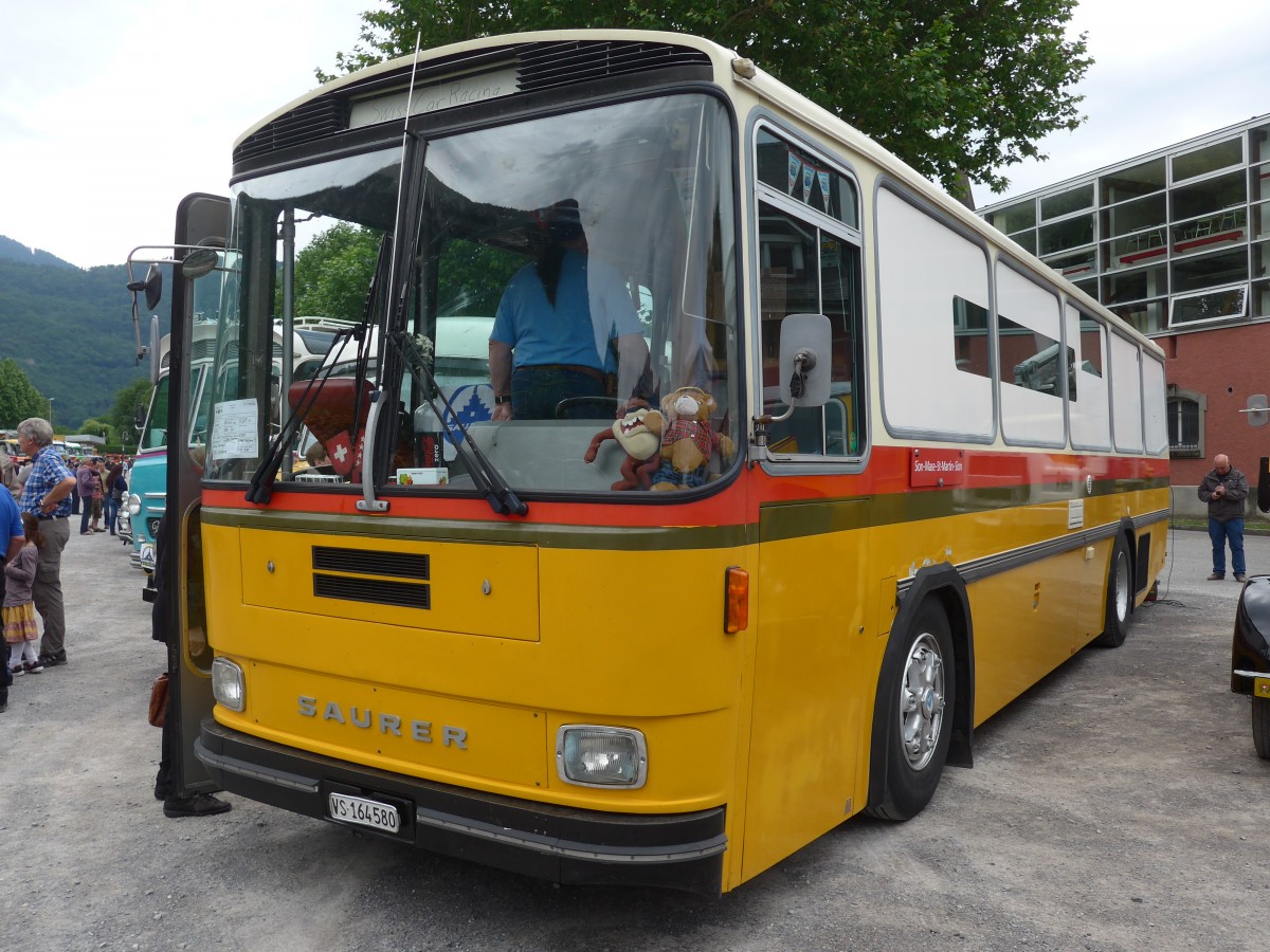 (162'275) - Maillard, Evol�ne - VS 164'580 - Saurer/T�scher (ex Segessenmann, Burgistein; ex P 24'229) am 20. Juni 2015 in Aigle, Saurertreffen