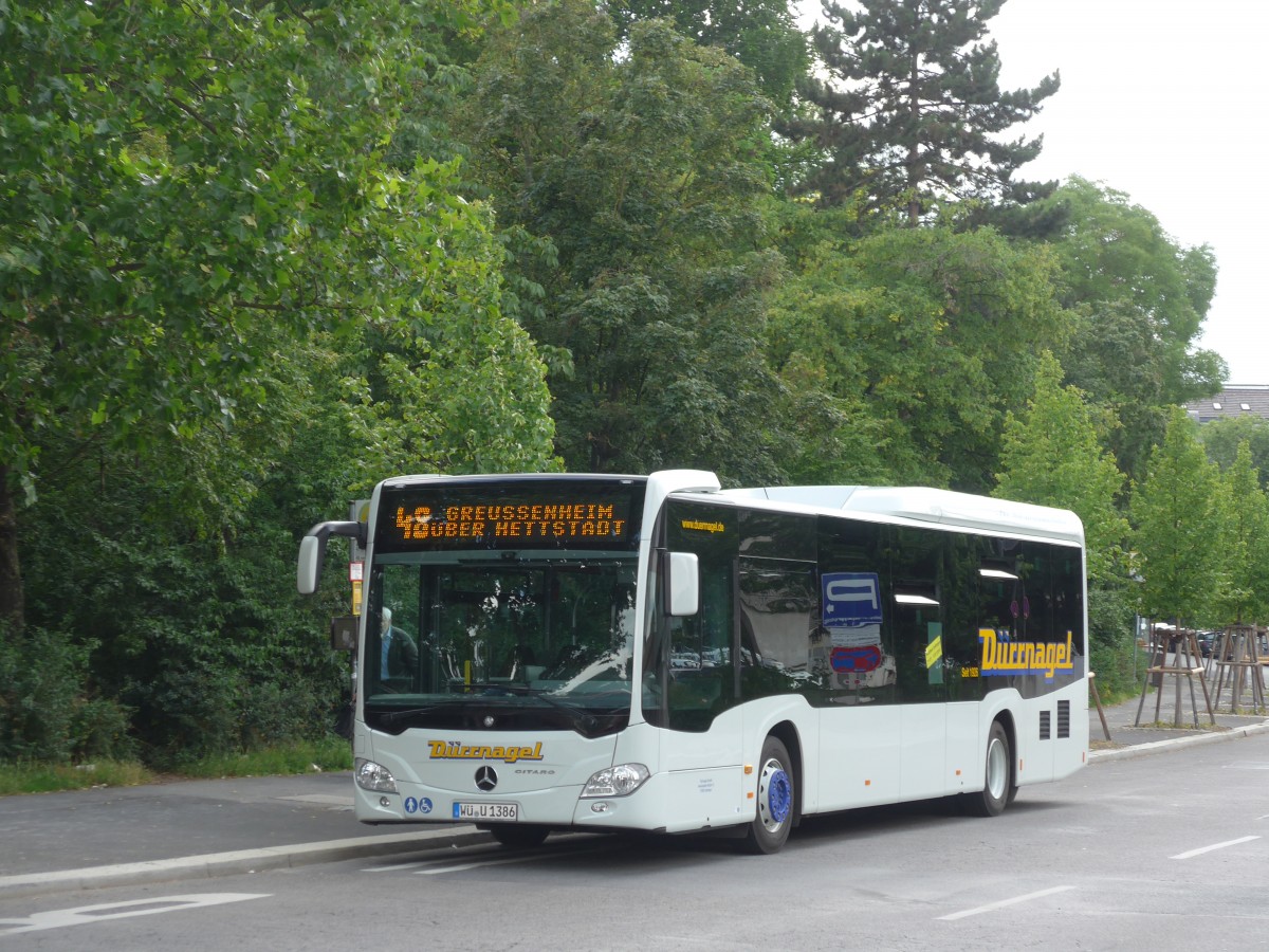 (162'714) - D�rrnagel, Uettingen - W�-U 1386 - Mercedes am 27. Juni 2015 beim Bahnhof W�rzburg
