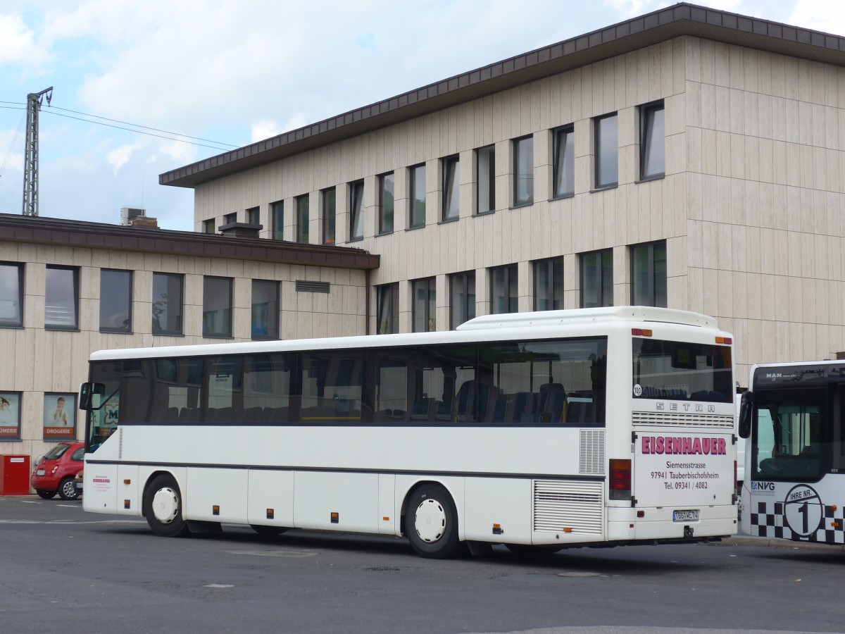 (162'724) - Eisenhauer, Taubersbischofsheim - TBB-WE 74 - Setra am 27. Juni 2015 beim Bahnhof W�rzburg