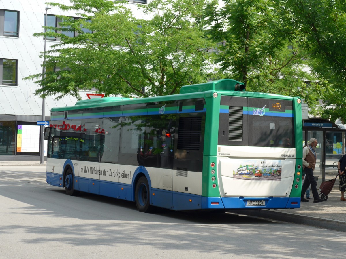 (162'774) - Ettenhuber, M�nchen - M-E 3154 - Temsa am 28. Juni 2015 in M�nchen, Bahnhof Giesing