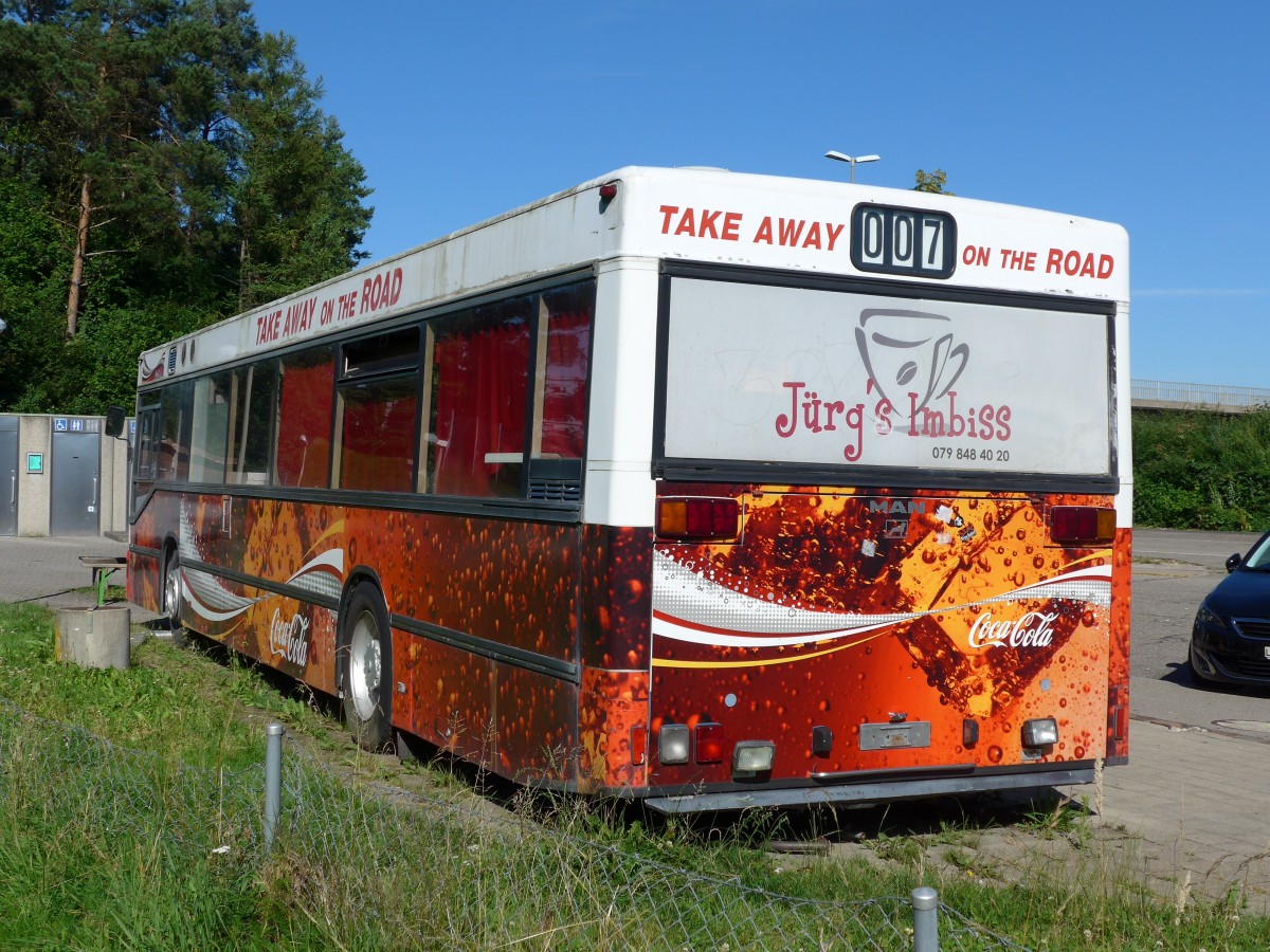 (162'876) - Dressler, Uster - MAN (ex RVBW Wettingen) am 28. Juni 2015 in Z�rich, Rastplatz B�sisee