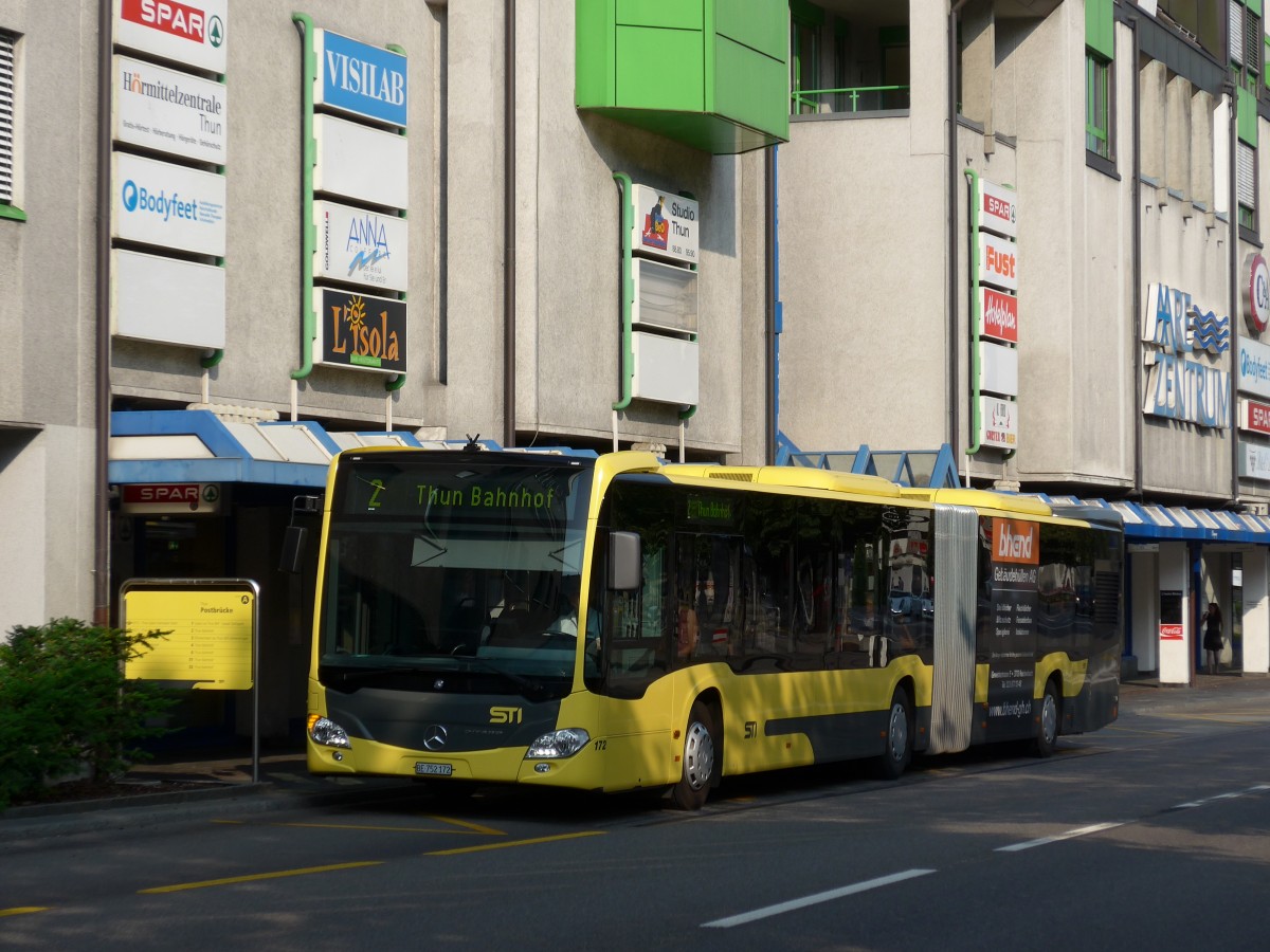 (162'927) - STI Thun - Nr. 172/BE 752'172 - Mercedes am 6. Juli 2015 in Thun, Postbr�cke