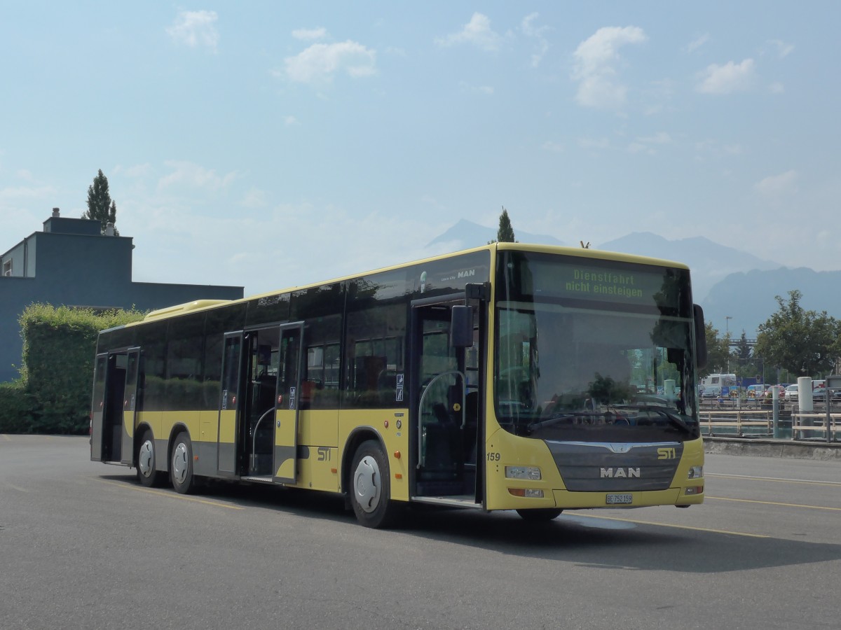 (162'933) - STI Thun - Nr. 159/BE 752'159 - MAN am 6. Juli 2015 bei der Schiffl�ndte Thun