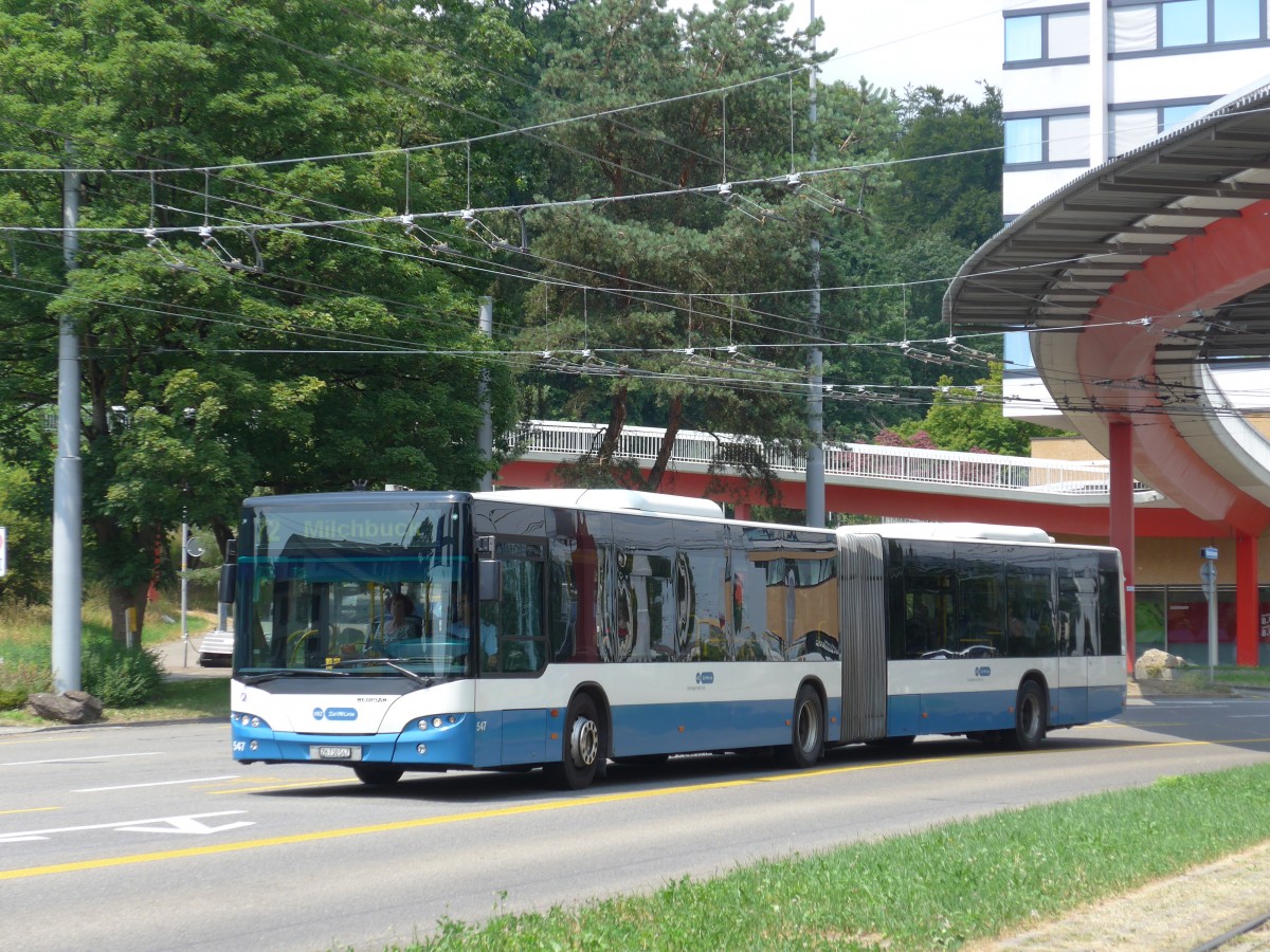 (162'967) - VBZ Z�rich - Nr. 547/ZH 730'547 - Neoplan am 6. Juli 2015 in Z�rich, Bucheggplatz