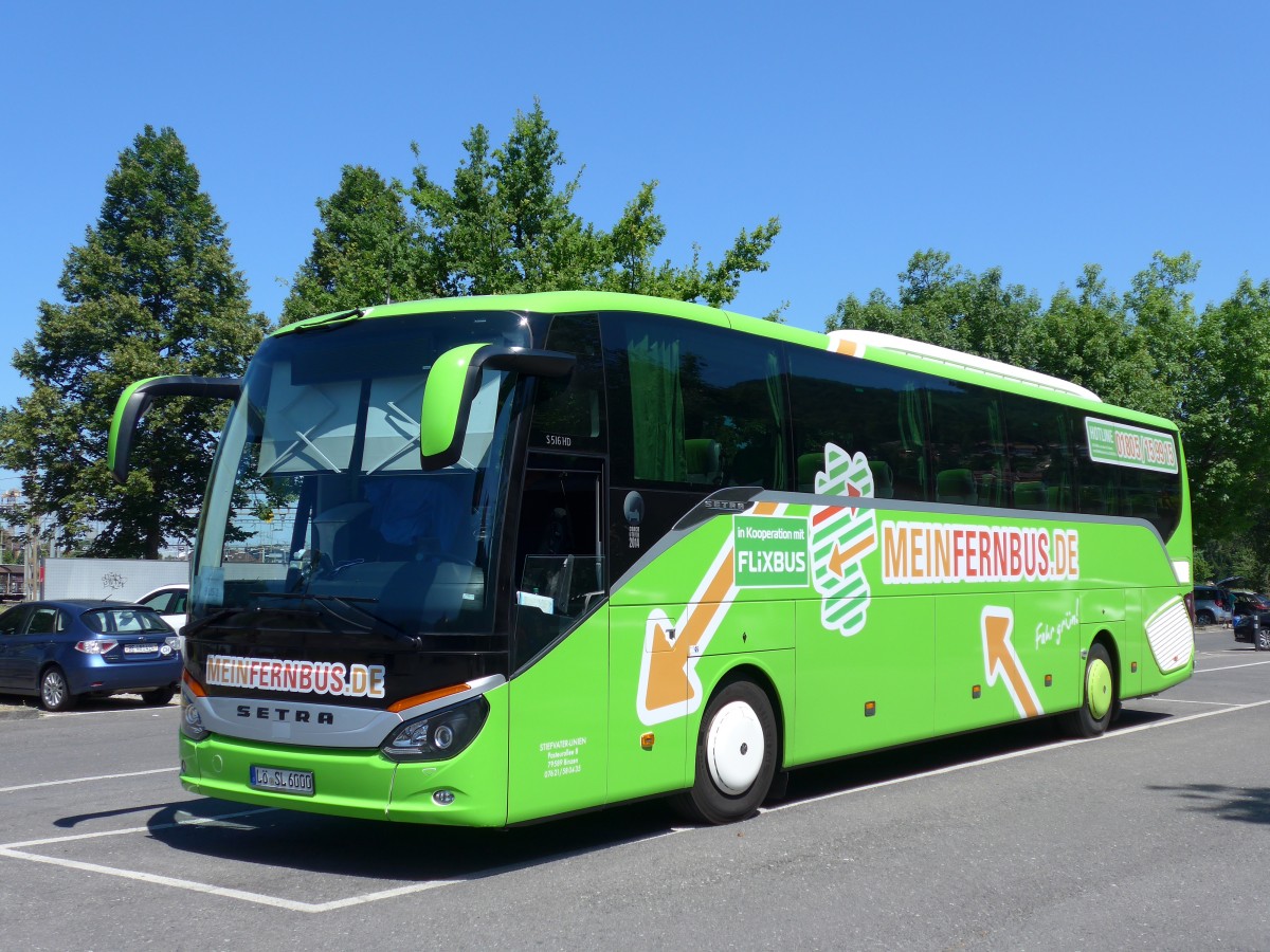 (163'038) - Aus Deutschland: Stiefvater, Binzen - L�-SL 6000 - Setra am 10. Juli 2015 in Thun, Seestrasse