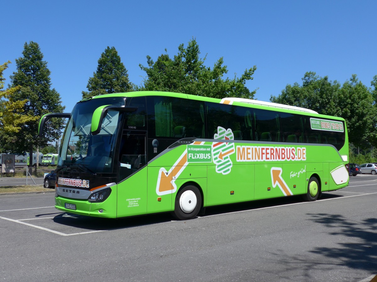 (163'039) - Aus Deutschland: Stiefvater, Binzen - L�-SL 6000 - Setra am 10. Juli 2015 in Thun, Seestrasse
