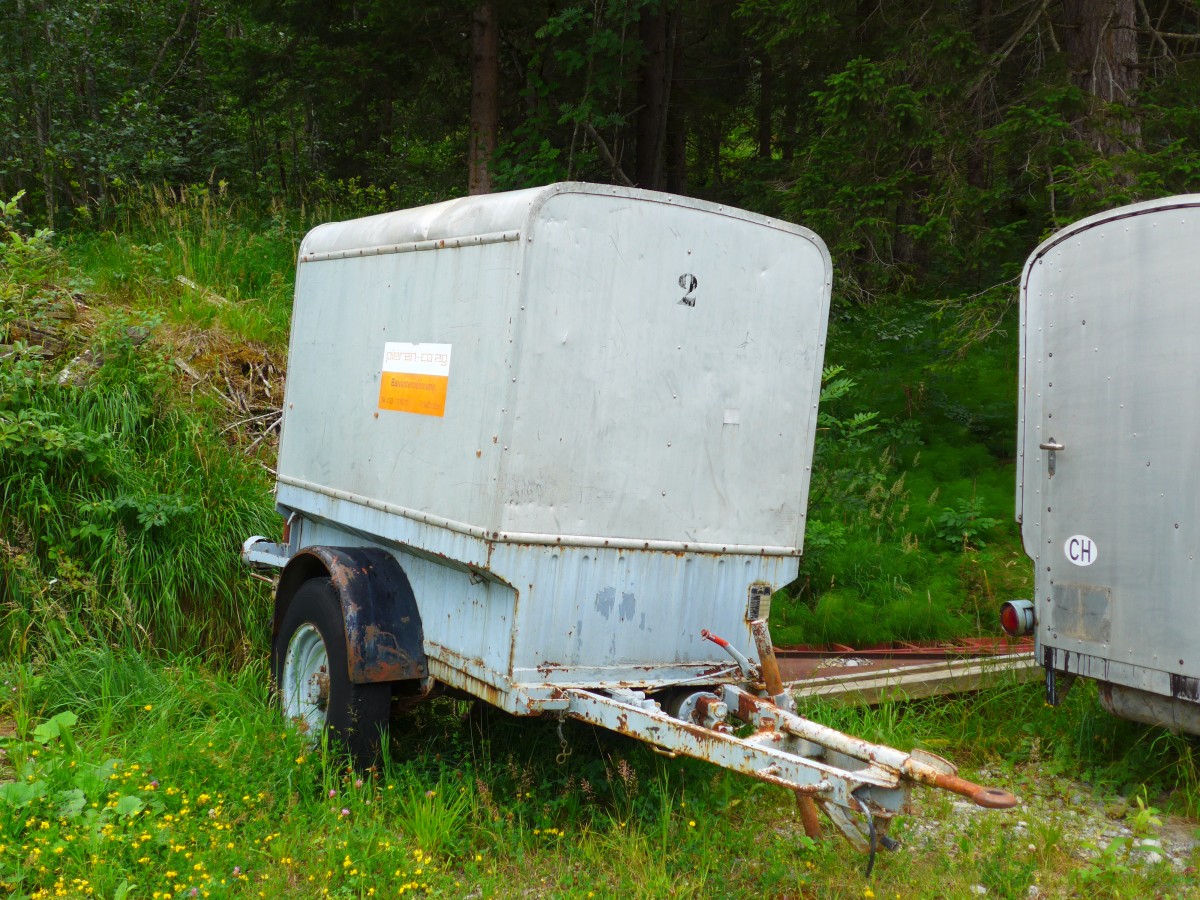 (163'160) - Pieren, Adelboden - Nr. 2 - Aebi Gep�ckanh�nger (ex AFA Adelboden Nr. 2) am 26. Juli 2015 in Adelboden, Margeli