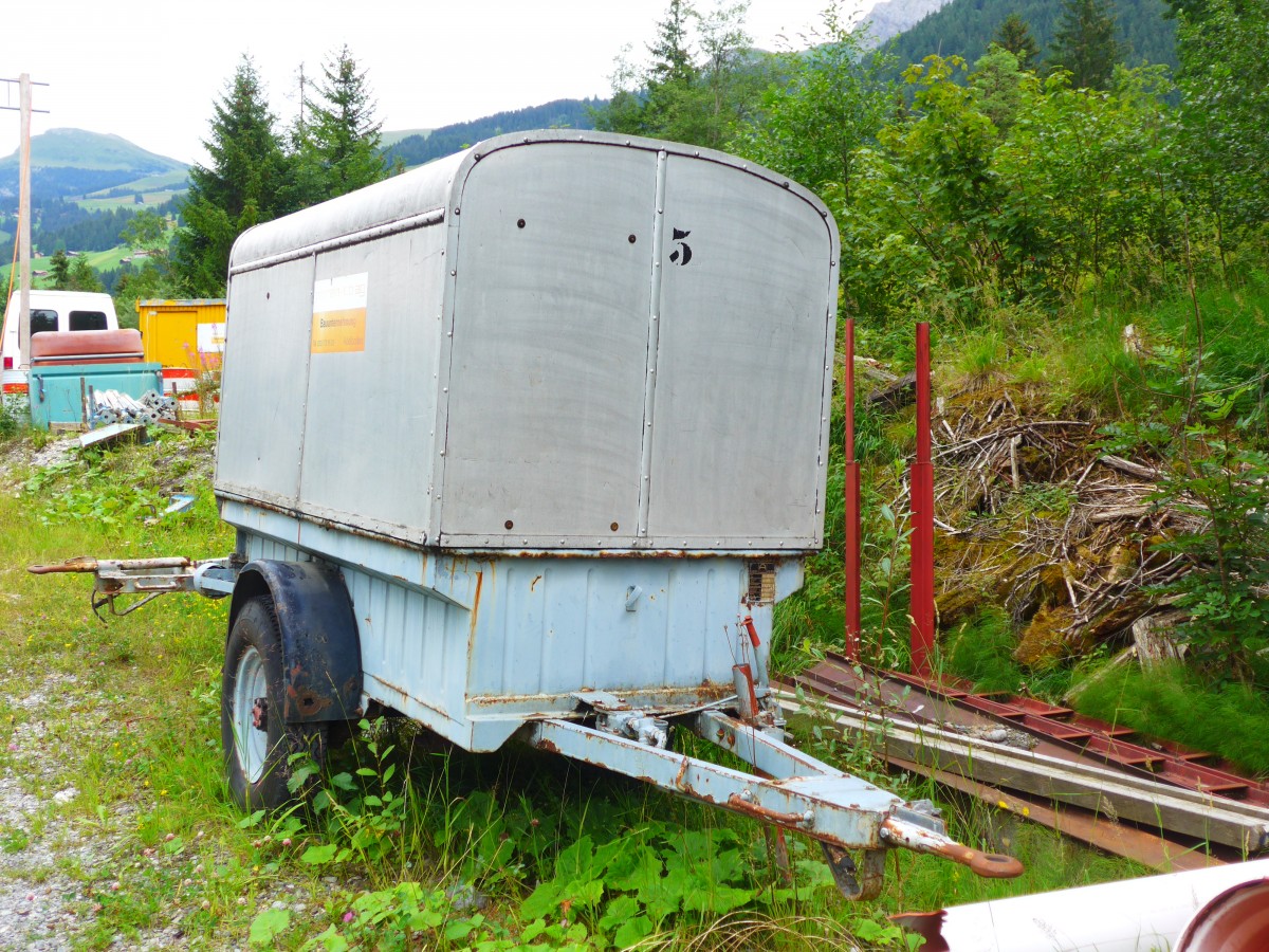 (163'161) - Pieren, Adelboden - Nr. 5 - Aebi Gep�ckanh�nger (ex AFA Adelboden Nr. 5) am 26. Juli 2015 in Adelboden, Margeli