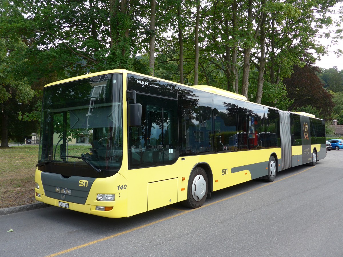 (163'176) - STI Thun - Nr. 140/BE 801'140 - MAN am 28. Juli 2015 bei der Schiffl�ndte Thun