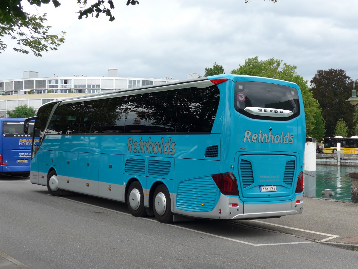 (163'186) - Aus Schweden: Reinholds, Malmb�ck - ENF 693 - Setra am 29. Juli 2015 bei der Schiffl�ndte Thun