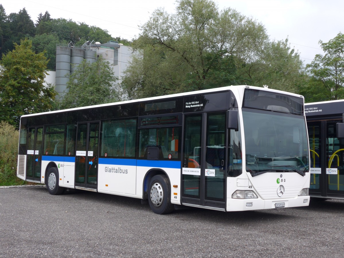 (163'345) - Maag, Kloten - Nr. 49/ZH 509'049 - Mercedes (ex VBZ Z�rich Nr. 293; ex VZO Gr�ningen Nr. 4) am 15. August 2015 in Kloten, EvoBus