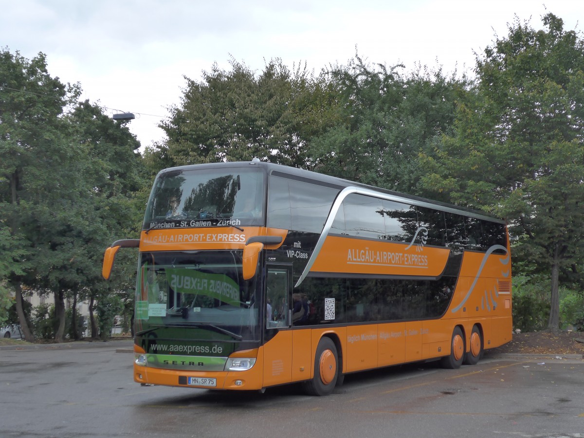 (163'441) - Aus Deutschland: Seber, Mindelheim - MN-SR 75 - Setra am 15. August 2015 in Z�rich, Sihlquai
