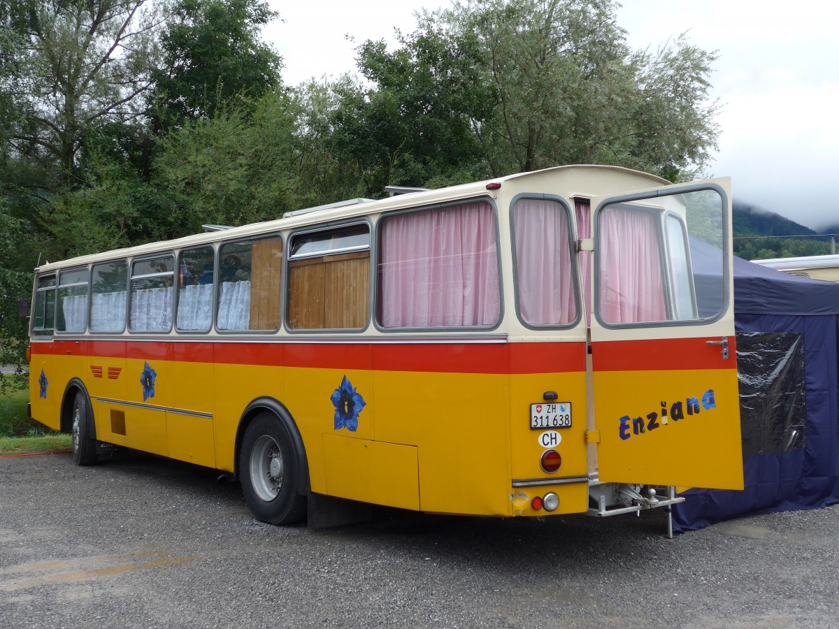 (163'525) - Aus der Schweiz: G�hwiler, Birmensdorf - ZH 311'618 - Saurer/T�scher (ex AVG Grindelwald Nr. 12; ex Steiger, Schlatt) am 16. August 2015 in Schaan, Wohnbustreffen