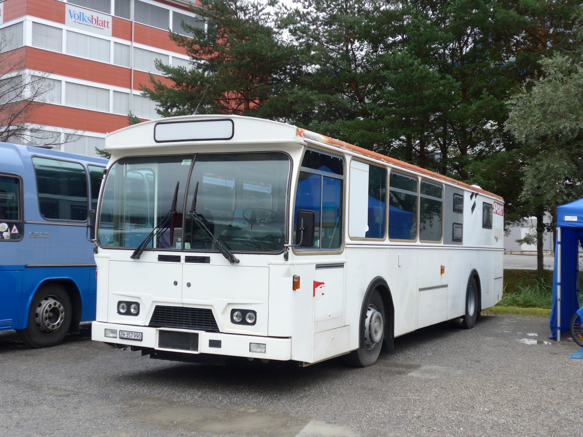 (163'536) - Aus der Schweiz: Leutwiler, Knonau - ZH 357'990 - Saurer/Hess (ex Bl�ttler, Maisprach; ex BGU Grenchen Nr. 12) am 16. August 2015 in Schaan, Wohnbustreffen