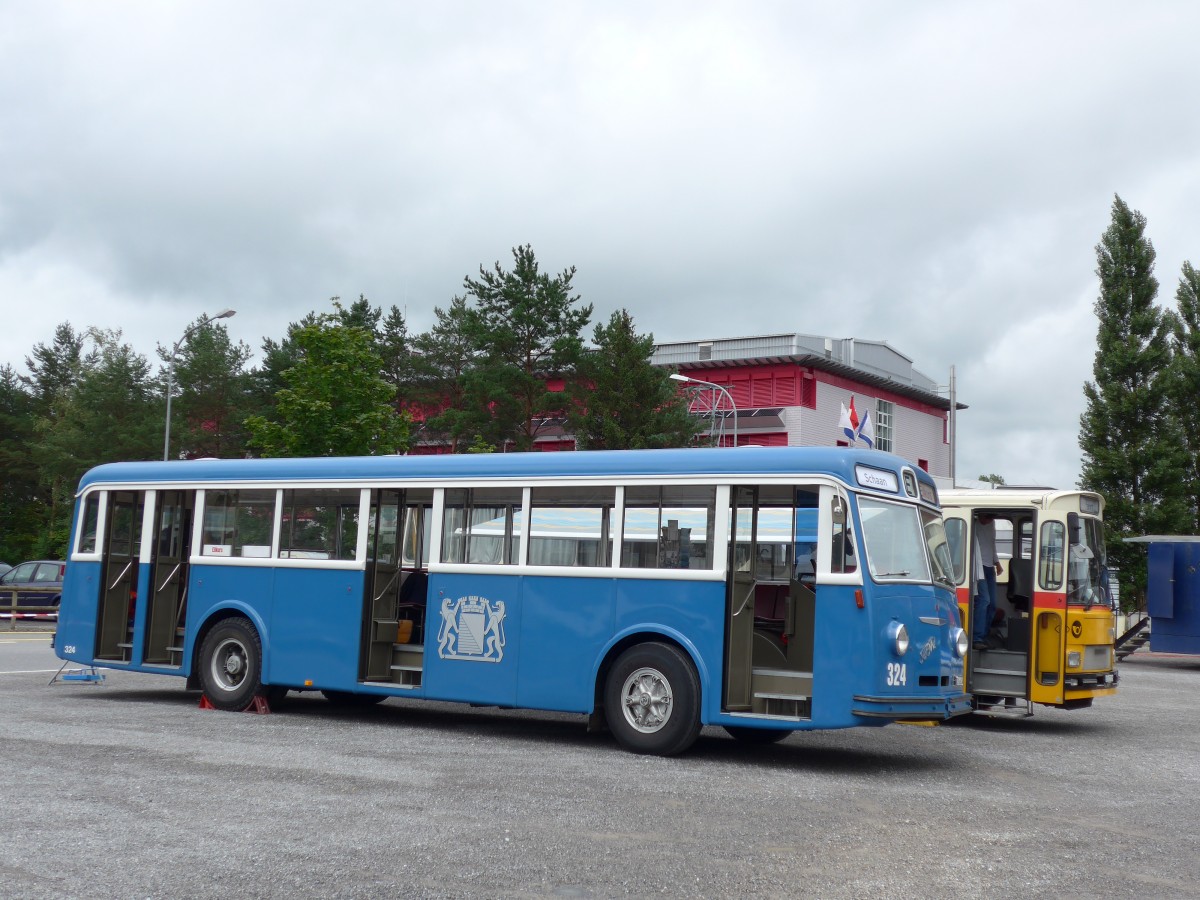 (163'589) - Aus der Schweiz: VBZ Z�rich (TMZ) - Nr. 324/ZH 66'324 - FBW/T�scher (ex Privat; ex VBZ Z�rich Nr. 324) am 16. August 2015 in Schaan, Wohnbustreffen