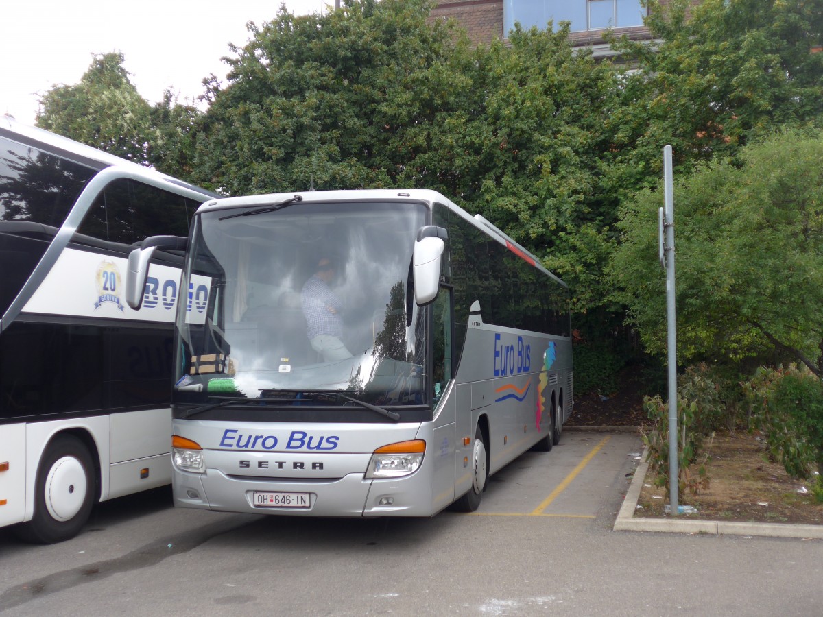 (163'610) - Aus Mazedonien: Euro Bus, Struga - Nr. 5702/OH 646-IN - Setra am 16. August 2015 in Z�rich, Sihlquai