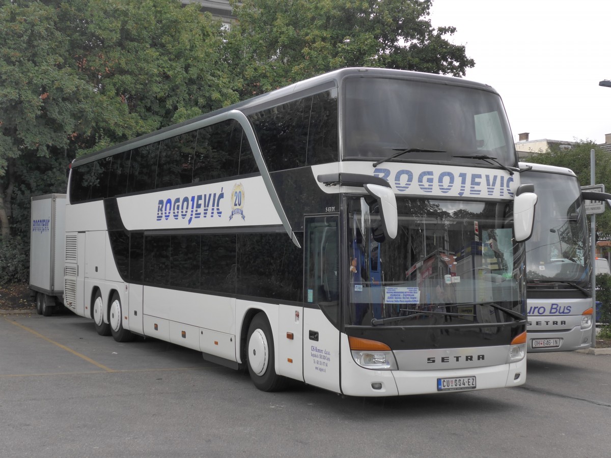 (163'612) - Aus Serbien: Bogojevic, Cuprija - CU 004-EZ - Setra am 16. August 2015 in Z�rich, Sihlquai