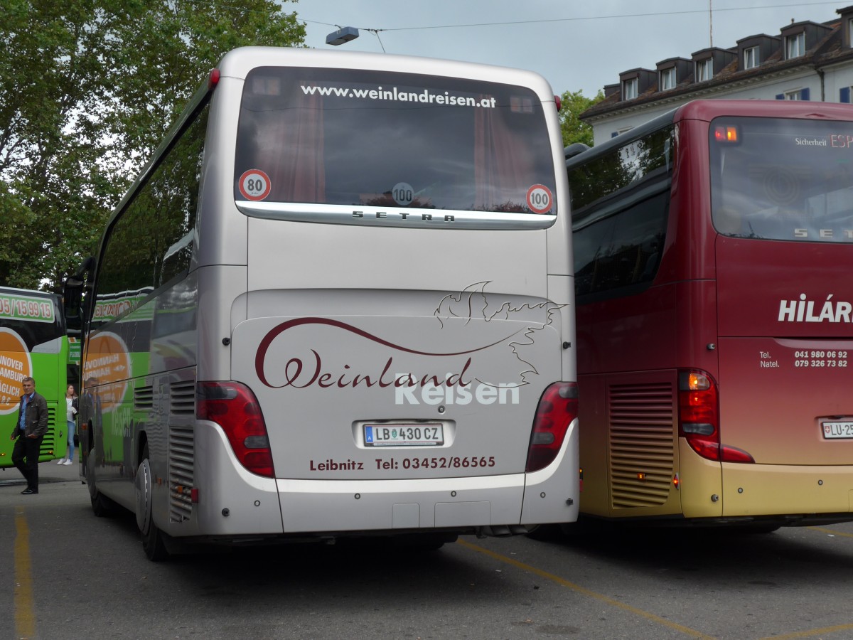 (163'618) - Aus Oesterreich: Weinland Reisen, Leibnitz - LB 430 CZ - Setra am 16. August 2015 in Z�rich, Sihlquai