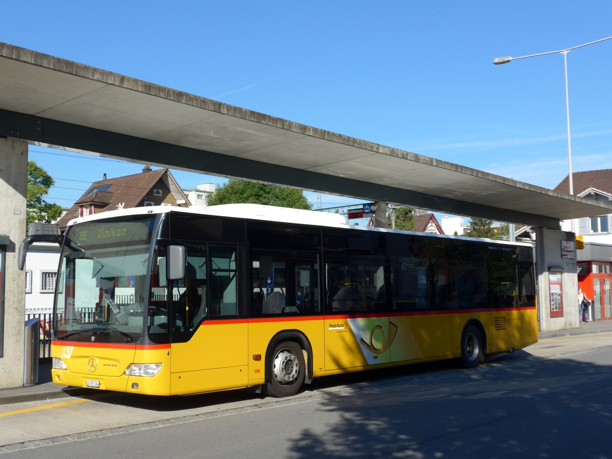 (163'872) - H�fliger, Sursee - Nr. 4/LU 197'104 - Mercedes (ex PostAuto Nordschweiz Nr. 4) am 29. August 2015 beim Bahnhof Sursee