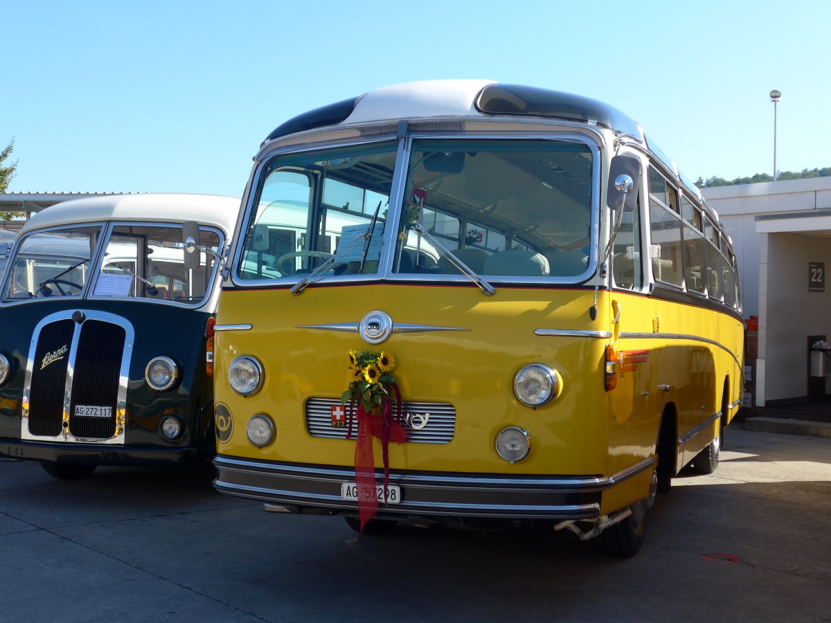 (163'897) - Zimmerli J., Oftringen - AG 57'298 - Berna/T�scher (ex Stutz, Oberlunkhofen; ex Leu, Schongau; ex Wicki, Bremgarten; ex P 22'054; ex P 20'704) am 29. August 2015 in Oberkirch, CAMPUS Sursee