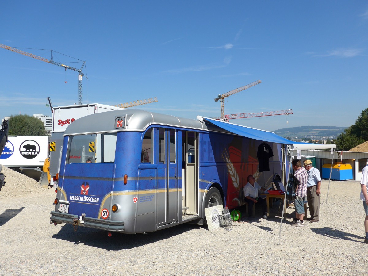 (164'045) - Feldschl�sschen, Rheinfelden - AG 6264 - Saurer/Saurer (ex VBZ Z�rich Nr. 284) am 29. August 2015 in Oberkirch, CAMPUS Sursee