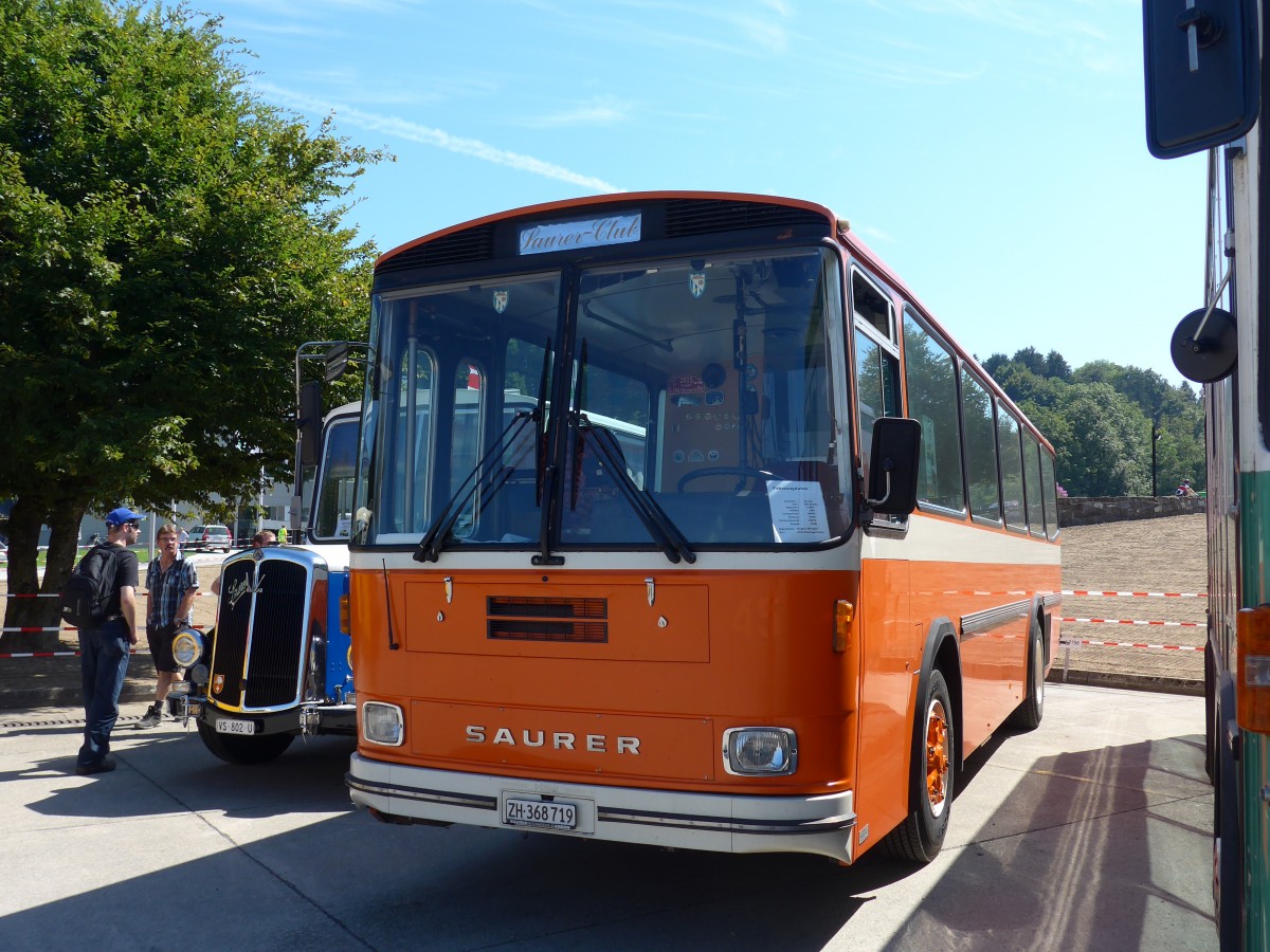 (164'161) - Mangold, Oberengstringen - ZH 368'719 - Saurer/Hess (ex RhV Altst�tten Nr. 45) am 29. August 2015 in Oberkirch, CAMPUS Sursee