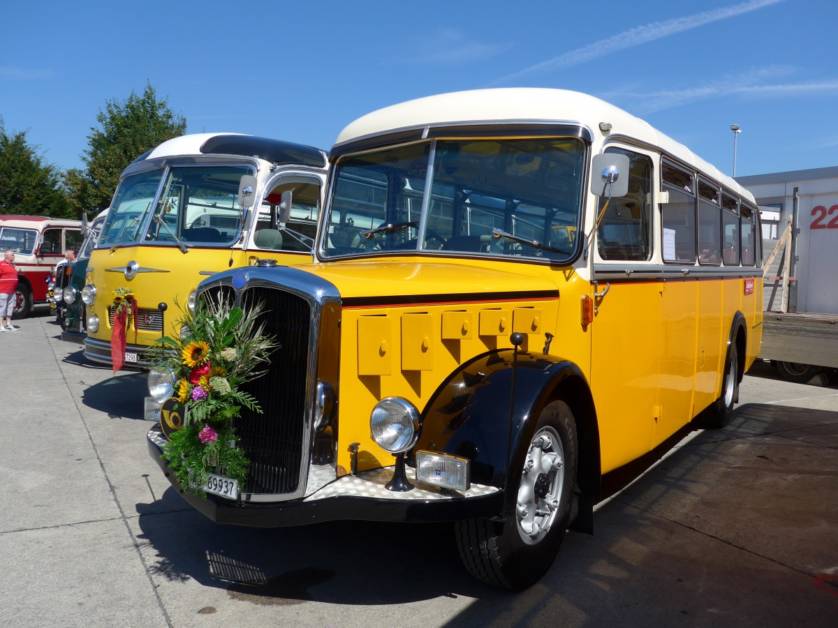 (164'168) - Bl�chlinger, Endingen - AG 69'937 - Saurer/T�scher (ex Dubach, Walde; ex Spescha, Andiast) am 29. August 2015 in Oberkirch, CAMPUS Sursee