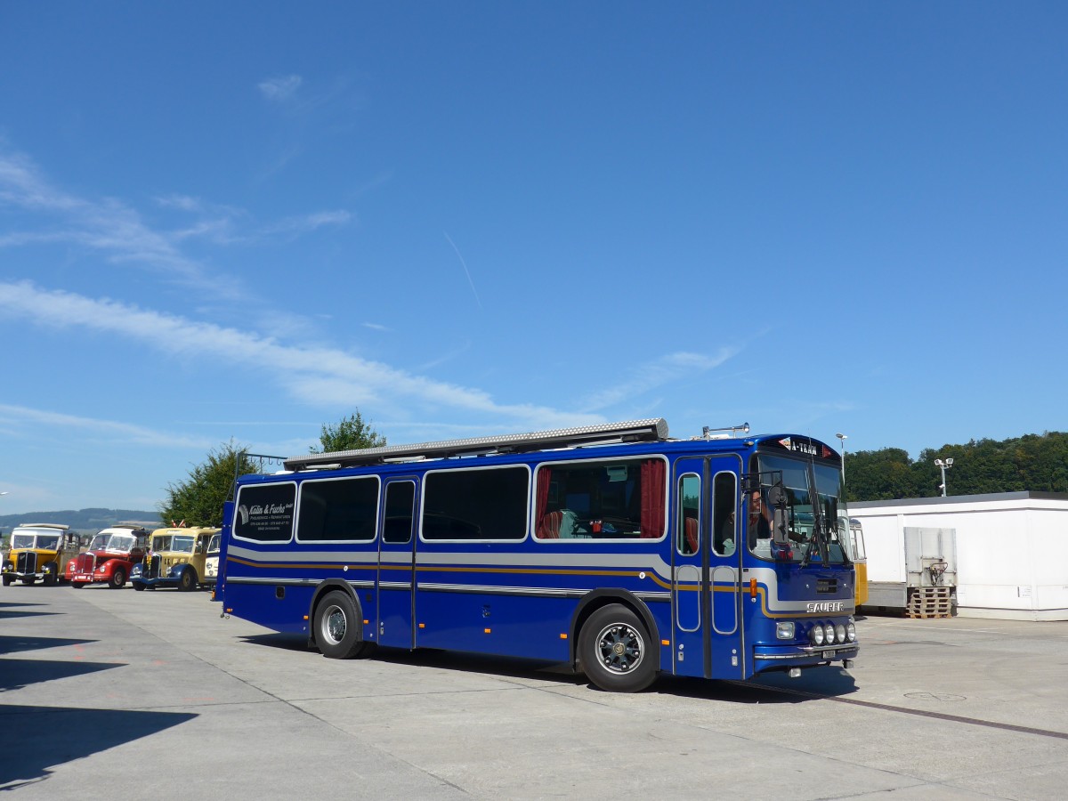 (164'228) - Steinauer, Einsiedeln - SZ 25'115 - Saurer/R&J (ex Albin, F�llanden; ex SBB Bern; ex Sol�r&Fontana, Ilanz; ex P 24'359) am 29. August 2015 in Oberkirch, CAMPUS Sursee