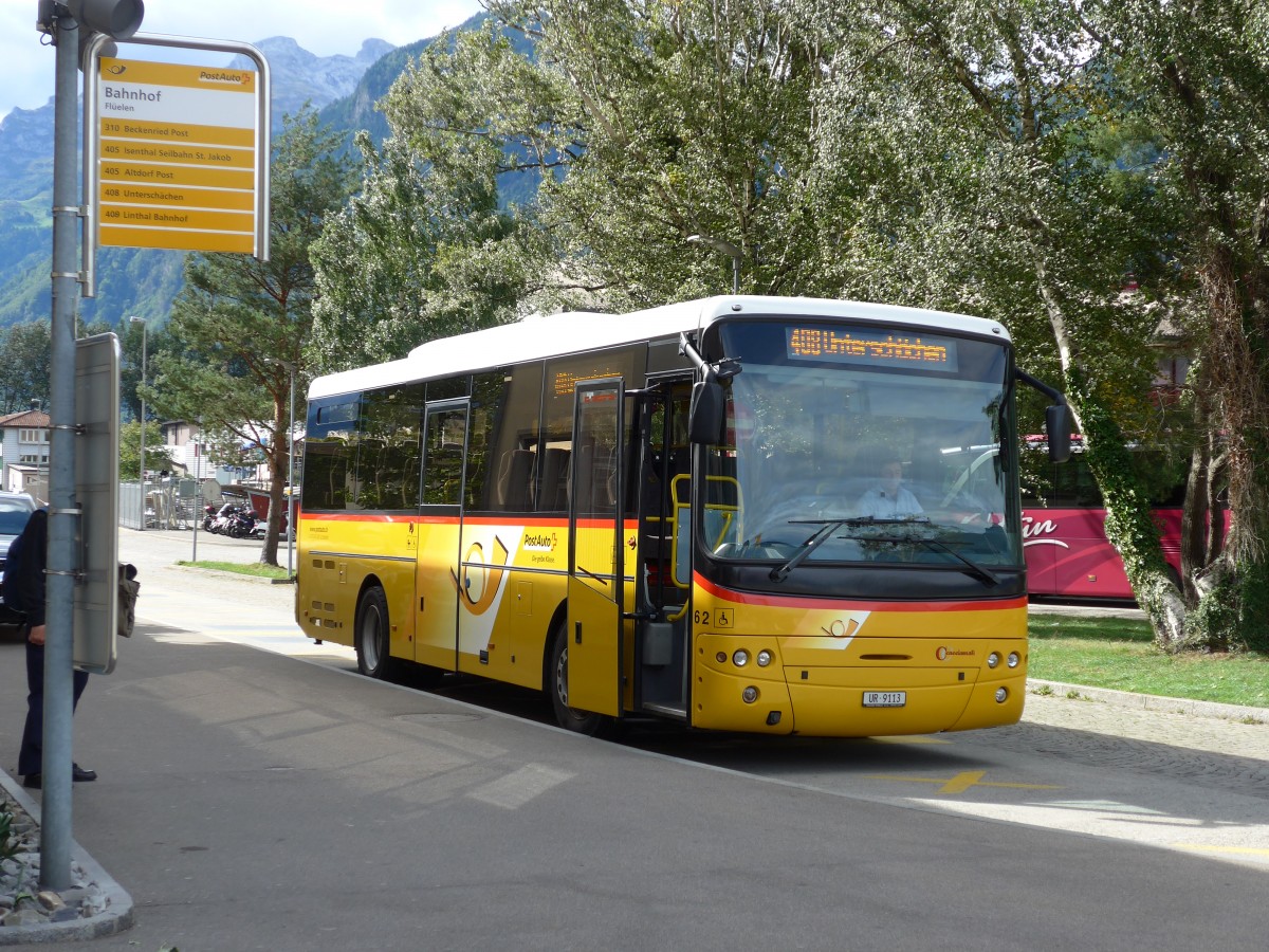 (164'892) - AAGU Altdorf - Nr. 62/UR 9113 - Cacciamali am 16. September 2015 beim Bahnhof Fl�elen