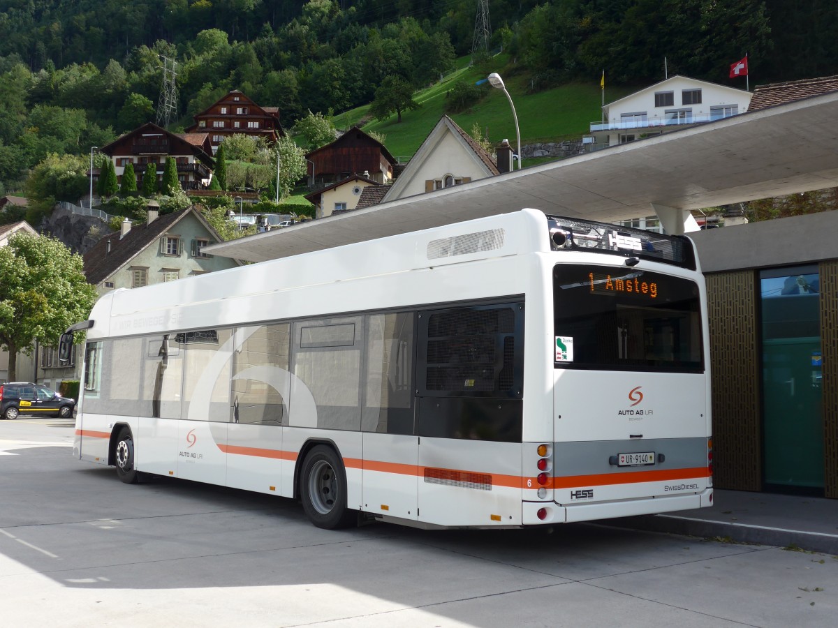 (164'897) - AAGU Altdorf - Nr. 6/UR 9140 - Hess am 16. September 2015 in Fl�elen, Hauptplatz