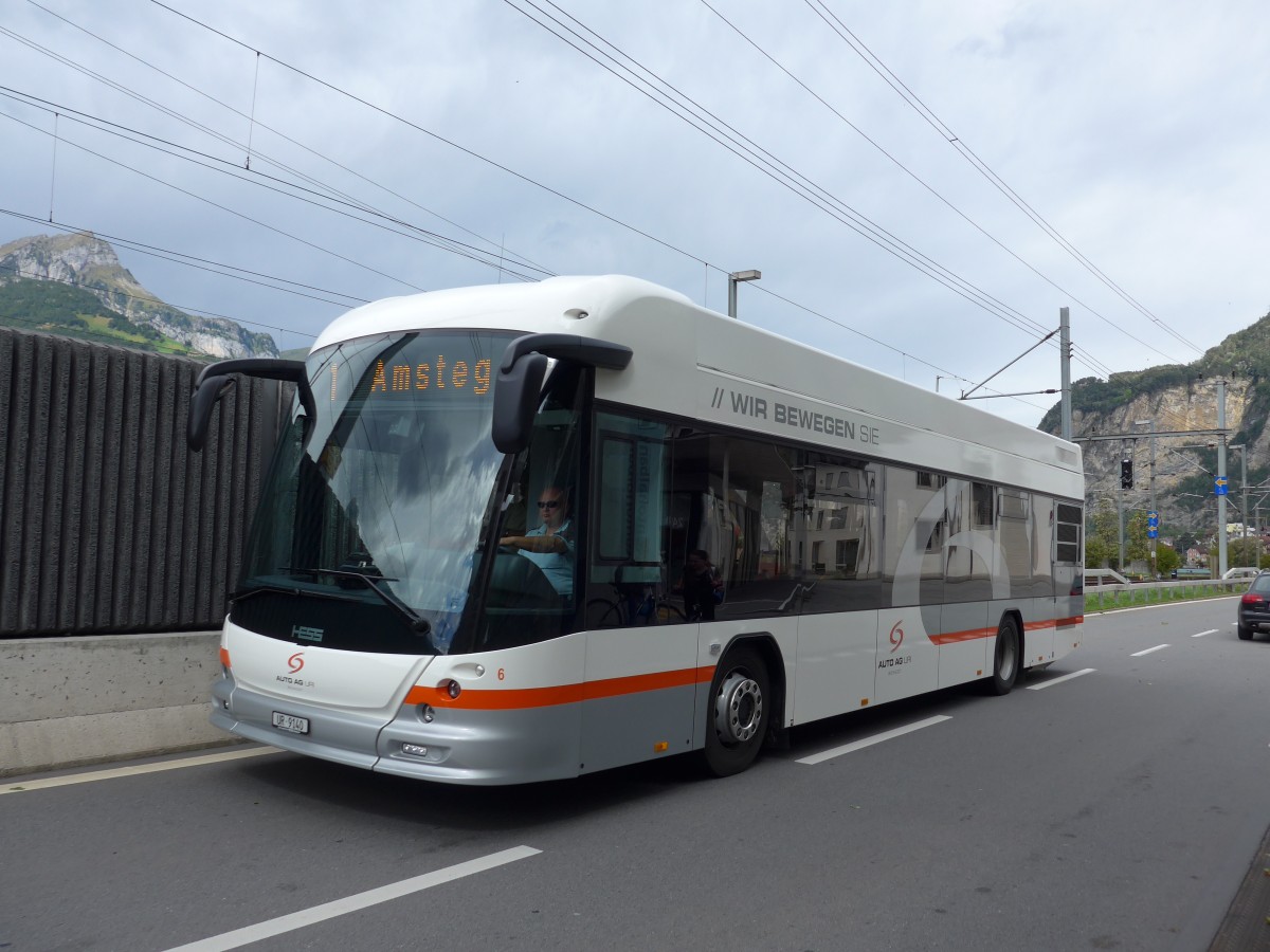 (164'904) - AAGU Altdorf - Nr. 6/UR 9140 - Hess am 16. September 2015 in Fl�elen, Hauptplatz