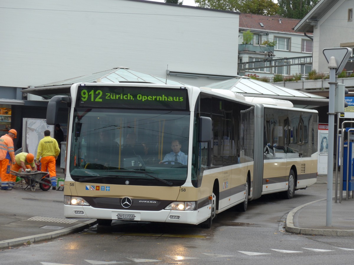 (164'960) - AZZK Zollikon - Nr. 58/ZH 513'558 - Mercedes am 17. September 2015 beim Bahnhof Z�rich-Tiefenbrunnen