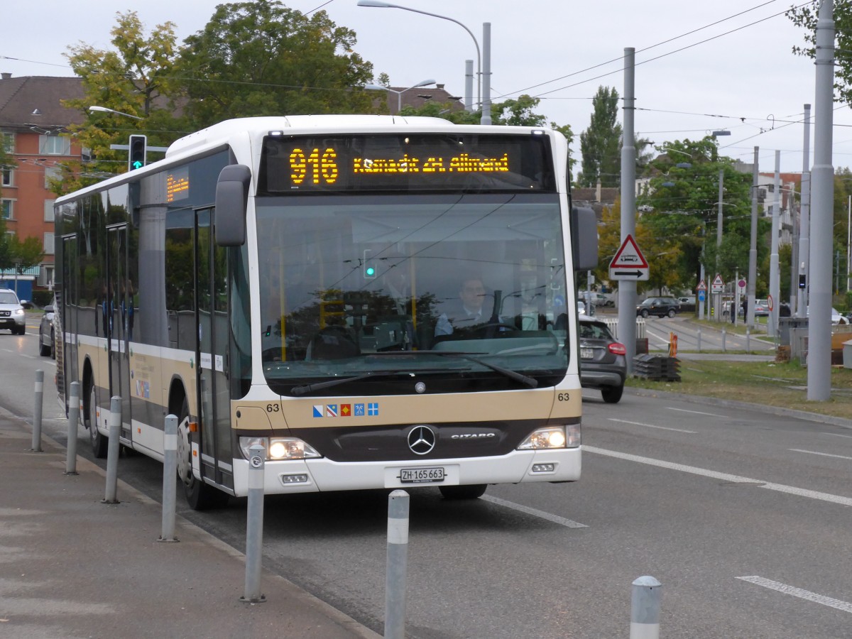 (164'975) - AZZK Zollikon - Nr. 63/ZH 165'663 - Mercedes am 17. September 2015 beim Bahnhof Z�rich-Tiefenbrunnen