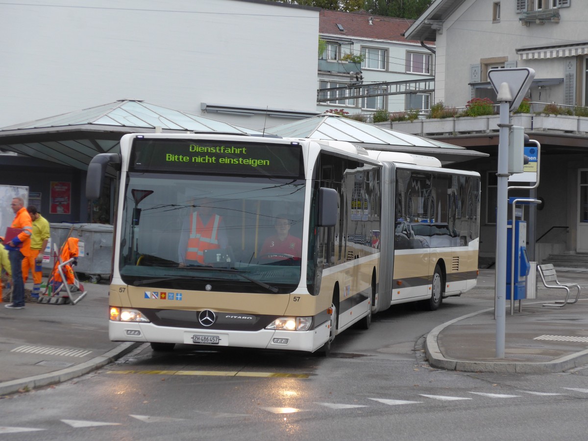 (164'976) - AZZK Zollikon - Nr. 57/ZH 486'457 - Mercedes am 17. September 2015 beim Bahnhof Z�rich-Tiefenbrunnen