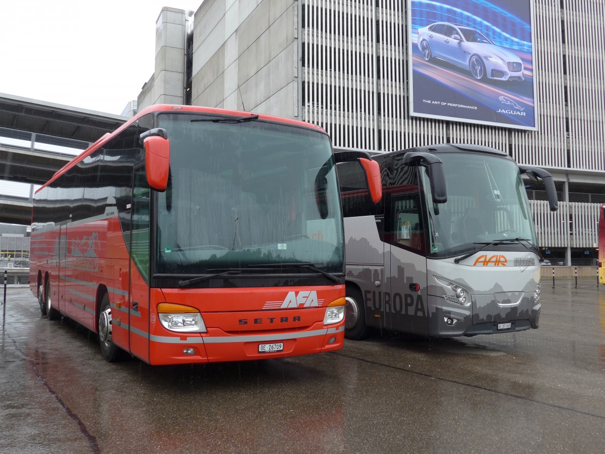 (165'017) - AFA Adelboden - Nr. 23/BE 26'709 - Setra (ex Blaguss, A-Wien Nr. 5402) am 17. September 2015 in Z�rich, Flughafen