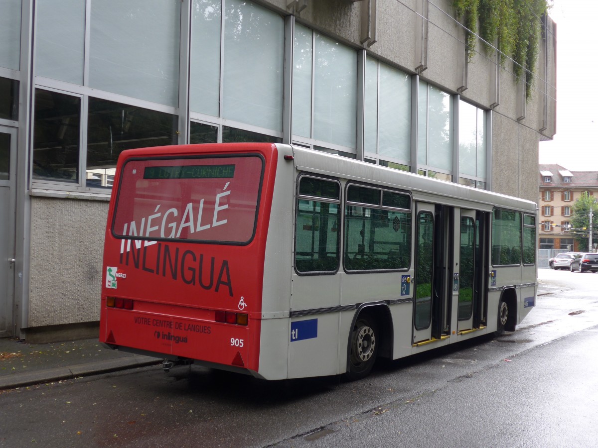 (165'080) - TL Lausanne - Nr. 905 - Lanz+Marti/Hess Personenanh�nger am 18. September 2015 in Lausanne, D�p�t Borde