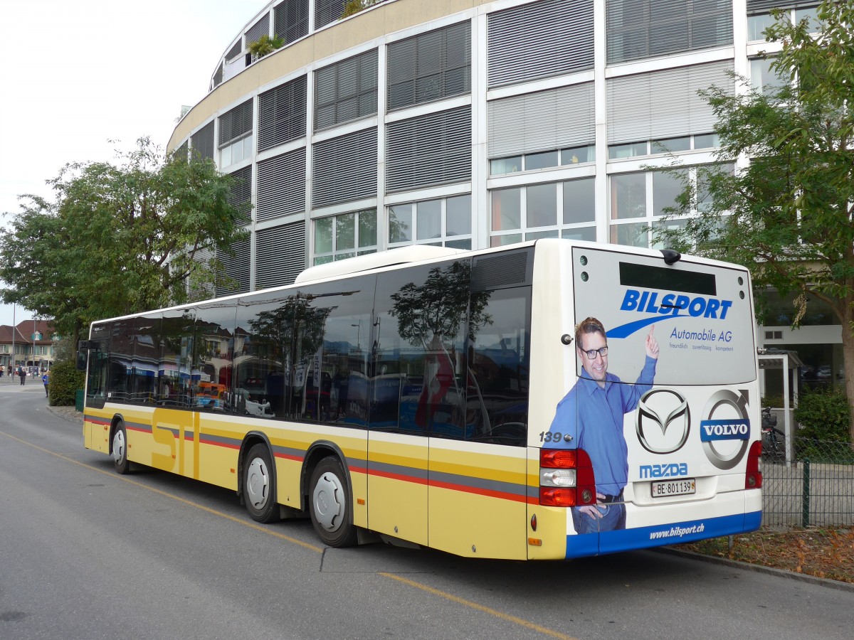 (165'498) - STI Thun - Nr. 139/BE 801'139 - MAN am 22. September 2015 bei der Schiffl�ndte Thun