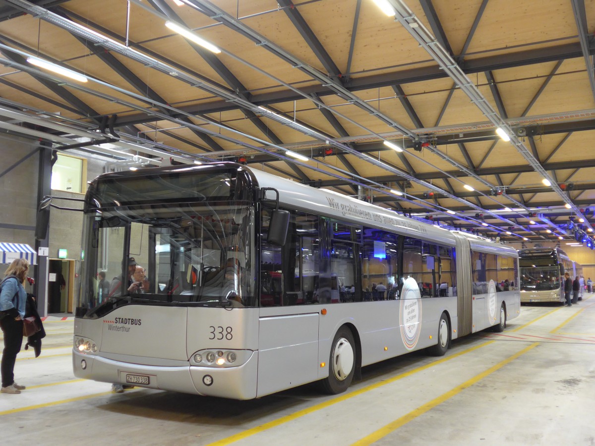 (165'838) - SW Winterthur - Nr. 338/ZH 730'338 - Solaris am 26. September 2015 in Winterthur, Depot Gr�zefeld