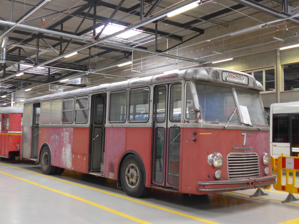 (165'843) - VW Winterthur - Nr. 7 - Mowag/FFA (RRCV, A-Lustenau; ex VW Winterthur Nr. 7) am 26. September 2015 in Winterthur, Depot Gr�zefeld