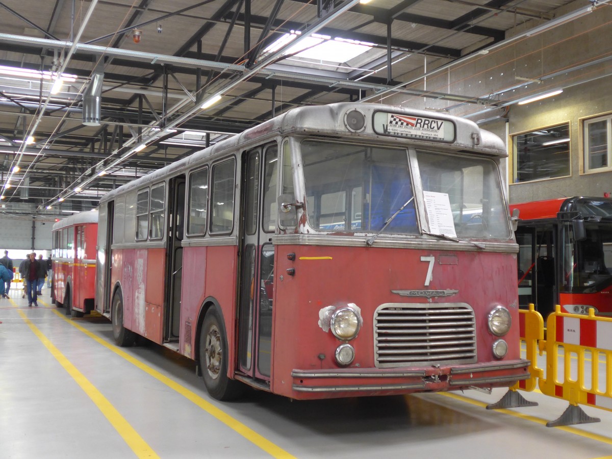 (165'844) - VW Winterthur - Nr. 7 - Mowag/FFA (ex RRCV, A-Lustenau; ex VW Winterthur Nr. 7) am 26. September 2015 in Winterthur, Depot Gr�zefeld