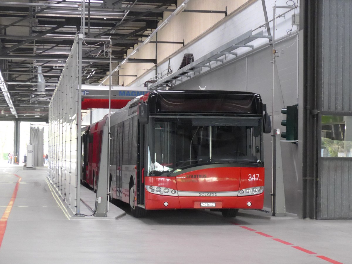 (165'886) - SW Winterthur - Nr. 347/ZH 766'347 - Solaris am 26. September 2015 in Winterthur, Depot Gr�zefeld
