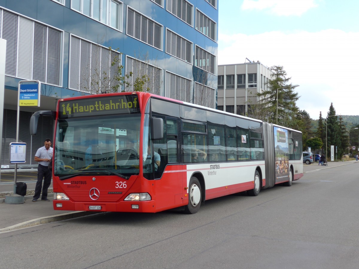 (165'901) - SW Winterthur - Nr. 326/ZH 697'326 - Mercedes am 26. September 2015 in Winterthur, Depot Gr�zefeld